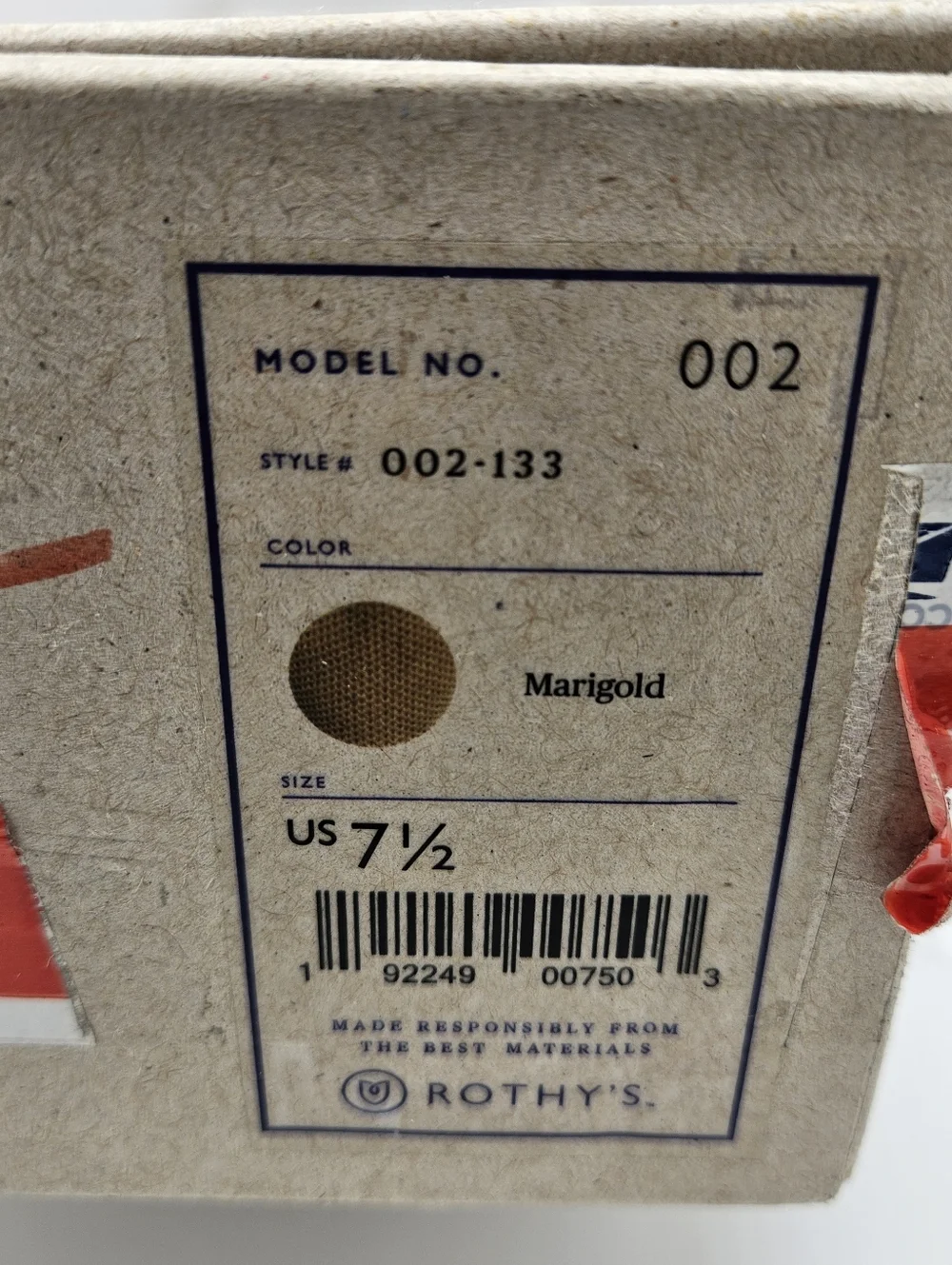 NIB Rothy's Points In Marigold Size 7.5 - Picture 7 of 7